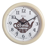 Relógio De Parede Herweg 22 Cm Marfim 660061 Copa Cozinha