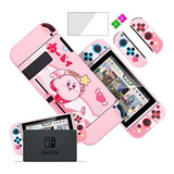 Carcasa Protectora Bola Rosa Para Nintendo Switch Y Joy Cons