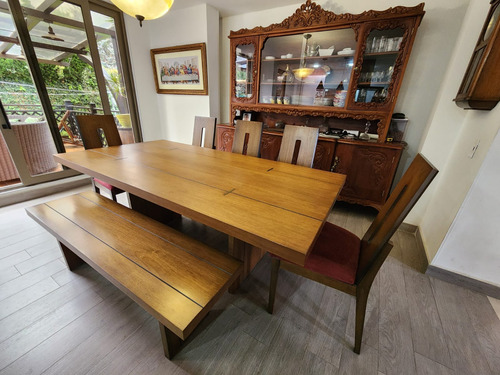 Comedor De Madera 8 Puestos - Perfecto Estado - Moderno