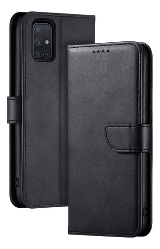 Carcasa Para Samsung Flipcover Premium Elegante Negro