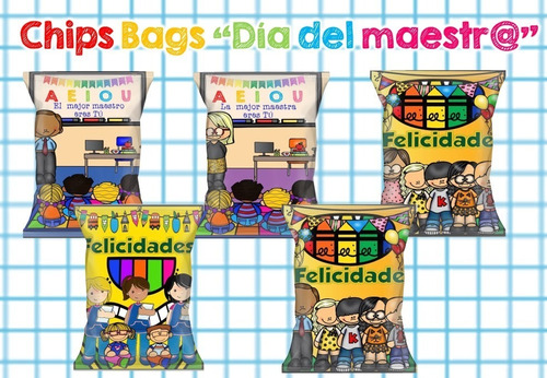 Dulcero Maestro Digital 10 Chip Bag Imprimible Editable