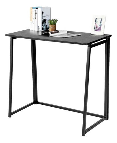 Homemake Furniture Mesa Plegable Portátil Rectangular Negro