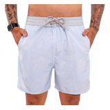 Short Elastano Estampado Bermuda Praia Masculino Casual