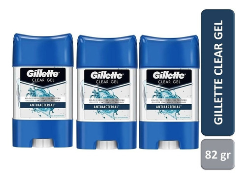 Pack X 3 Desodorante Gel Clear Gillette