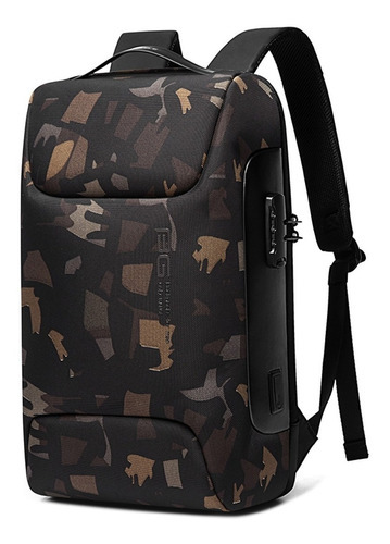 Mochila Masculina Executiva Impermeável Anti Furto Com Trava Cor Camuflado