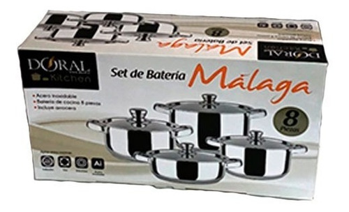 Bateria De Ollas Malaga 8 Pzs Doral