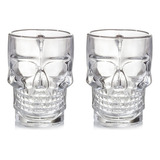 Set 2 Tarros Cerveceros Calavera Vidrio De 500ml Vaso Craneo