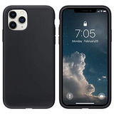 Funda Para iPhone 11 Pro Negro Silicon Liquido Silk Micro-02