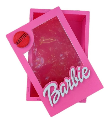 Caja Regalo Barbie Cajita Sorpresa Decorada Mdf Madera 10pzs