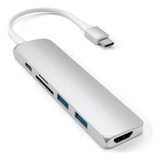 Adaptador Satechi V2 Multipuerto Usb C Hdmi 4k Blanco