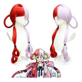 Anime One Piece Red Uta Cosplay Peluca Largo Pelo 90cm