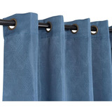 Set Cortina Jacquard Tarapaca 140x220 Cm - Azul