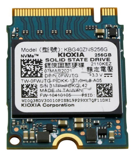 Disco Ssd Pcie Nvme M.2 2230 30mm 256gb Kioxia Kbg40zns256g