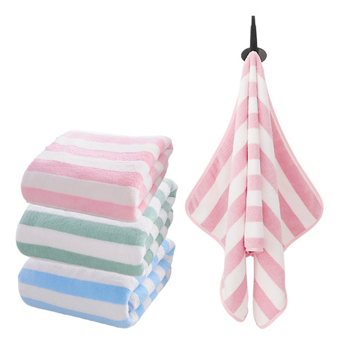 Toallas Baño Lana Coral Suave De Alta Densidad Set 3