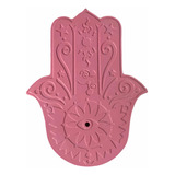 Porta Sahumerios Artesanal Mano De Fátima - Hamsa Rosa  #2s