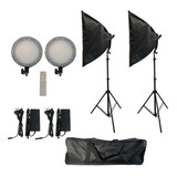 Kit Youtuber 2 Softbox Led 50 X 70 Luz + 2 Tripes 2m + Nfe