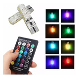 Led Posicion T10 W5w Multicolor Rgb C/control Remoto