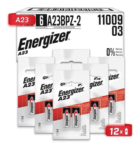 Pila Energizer A23 Alcalina Blister 12 Unidades