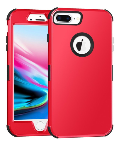 Funda Case Para iPhone 6/7/8/plus 360 Uso Rudo 3 En 1