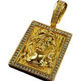 Pingente Grande 100% Moeda 18k Rosto Jesus Cristo + Brinde