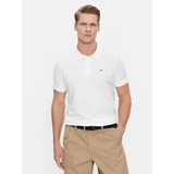 Polo Solid Slim Fit Blanco Tommy Jeans