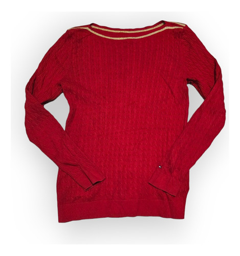 Sueter Tommy Hilfiger De Mujer Extra Grande Roja Con Dorado