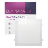 Luminária Painel Plafon Led Embutir 30x30 25w 3000k