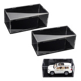 2pcs Caja Acrílica Transparente Para Maquetas De Coches 1/32