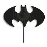 Luminária Abajur Parede Batman Madeira G9 30cm Decoração