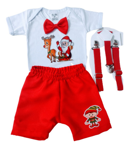 Roupa E Fantasia Natal Papai Noel Rena Duende Mesversário