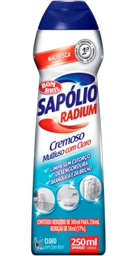 Sapolio Radium Cremoso 250ml - Bombril (4 Unidades)