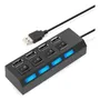 Hub Intco Usb 2.0 4 Puertos Con Switch Led Kq-4911 Negro | MercadoLibre