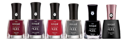 5 Esmalte Risque Diamond Gel