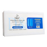 Caixa Unha Postiça Soft Gel D&z Quadrada Medium Transparente