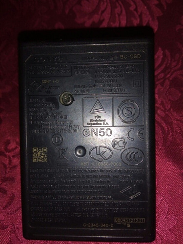 Cargador De Bateria Sony Original..!! Modelo Bc Csd