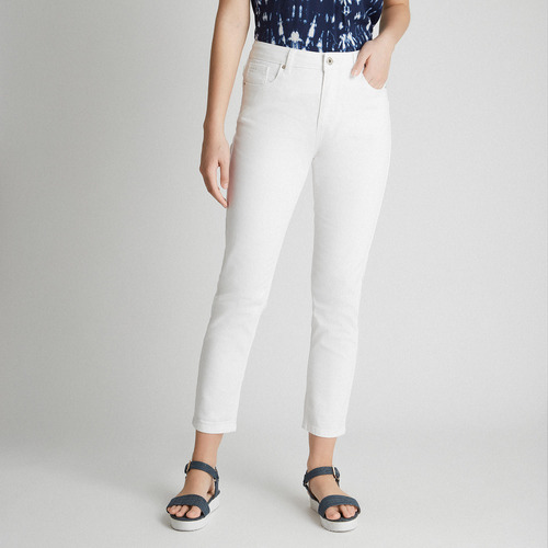 Jeans Slim 5 Bolsillos - Blanco