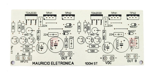 2 Placas Para Montar Amplificador 100w  Rms Estereo Tda2030