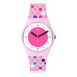 Reloj Swatch Blowing Bubbles De Silicona So28p109 Ss Color De La Malla Rosa Color Del Bisel Rosa Color Del Fondo Fucsia