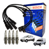 Cables Y Bujias Bosch P/ Fiat Palio Siena Fire 2 Bobinas Gnc