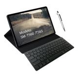 Capa Teclado Mini + Caneta Para Tablet Galaxy Tab E T560