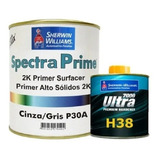 Kit Primer Pu Spectra Prime Hs 2k Branco 900+h38 225ml Lazzu