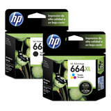 Par De Cartuchos Hp 664xl Negro Y Color Regalo Usb 32gb