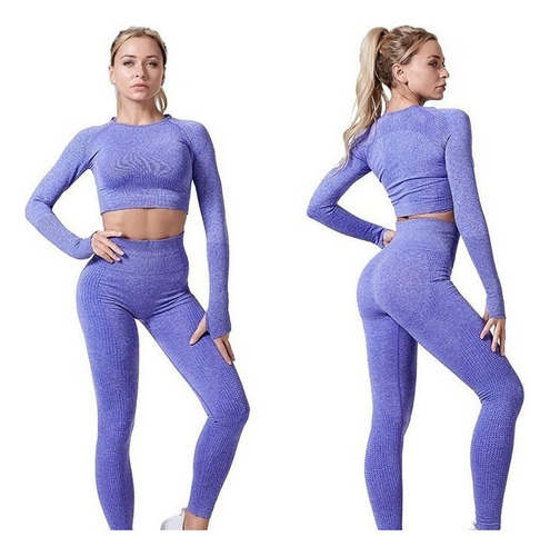 Yoga Fit Push Up Leggings Y Top Conjunto Deportivo Completo