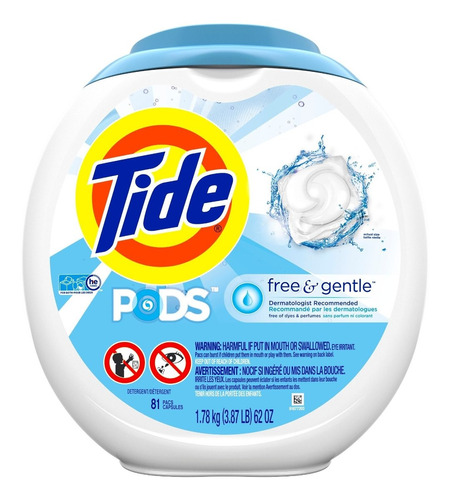 Paquete De 81 Pods Tide De Detergente Líquido Para Ropa