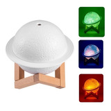 Humidificador Difusor Aromas Planeta Luces Led + Esencia