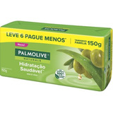Kit Com 6 Sabonete Palmolive Naturals Hidratação Aloe Oliva