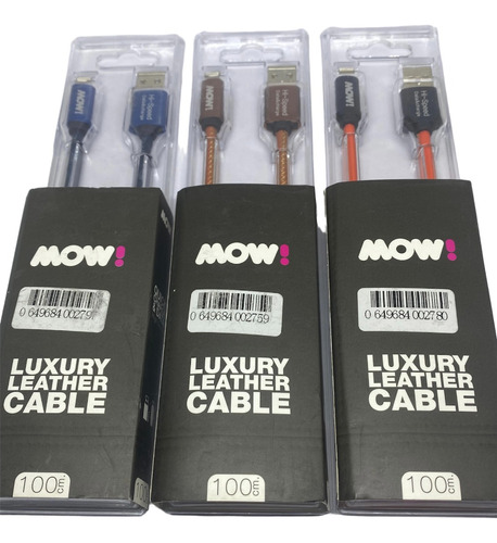 Cable Para iPhone iPad Mow Reforzado Carga Rapida Metal 1mts