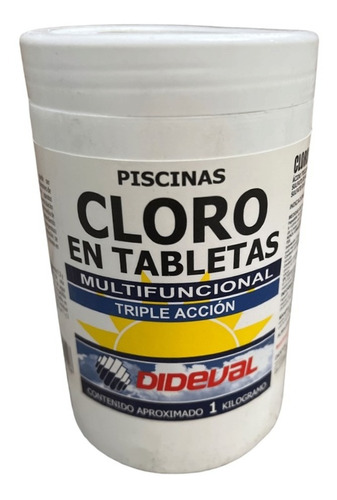 Cloro Tabletas Multifuncional Para Piscinas 1 Kilo Dideval