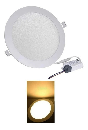 Luminario Led Circular P/empotrar Luz Calida 12w 1254 Santul