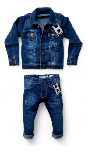Jaqueta Jeans + Calça Jeans Infantil Menino